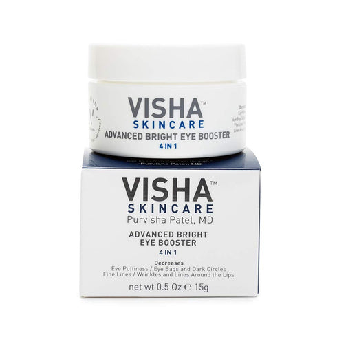 Visha Skincare Advanced Bright Eye Booster 4 in 1 Cream, Under Eye Cream for Dark Circles, 0.5oz