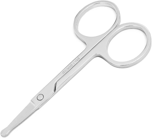 Nose Hair Trimmer Scissors - 3.4" Round Tip Scissors for Ear, Eyebrow, Beard Trimming, Multi-Purpose Beauty Tool