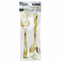 Blue Sky Disposable Gold Serving Spoon and Forks Set, 4 Count for Parties and Events