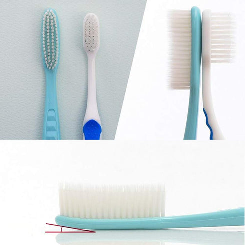 Toothbrushes Kit Set, 10pcs Extra Soft Head Jumbo Manual Toothbrush with 10pcs Brush Cap Cover and 5pcs Wall Holder