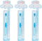 Individually Packaged Cute Toothbrush Set, Compact Head (Sky Blue, 3 Count)