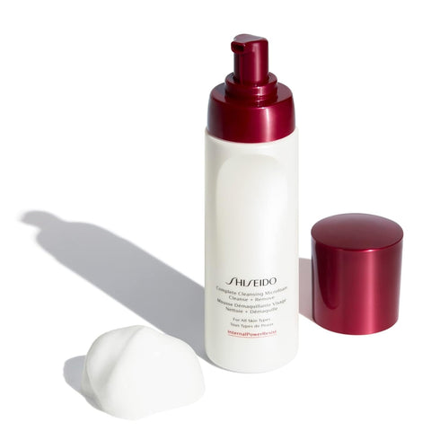 Shiseido Complete Cleansing Microfoam - 180 mL Light, Oil-Free Foaming Cleanser for Smooth, Hydrated Skin