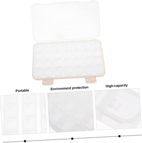 Portable Weekly Pill Organizer for Daily Medication