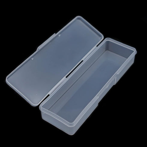 Manicure Tool Box, 8 Pieces Clear Box for Nail Tools, Transparent Plastic Nail Art Storage Organizer Case