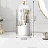 Makeup Brush Holder Organizer -360° Rotating Luxury Cosmetic Organizer With Lid Desktop Makeup Organizer Lipstick Eyebrow Pencil Holder Eye Shadow Storage Box (White 1) by LZYLL