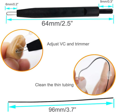 8 Pieces Hearing Aid Amplifier Cleaning Tools, Earbuds/Headphones/Airpods Cleaner Brush Kits with Case