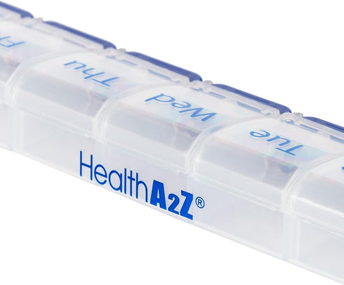 HealthA2Z 7 Pill Box | Easy to Open | Pill Case Days | Medicine Organizer for OTC Medicine & Supplement