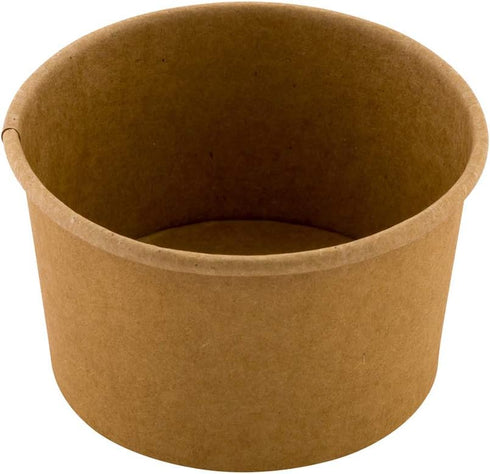 Coppetta 5-Ounce Dessert Cups, 50 Disposable Ice Cream Cups - Lids Sold Separately, Sturdy Kraft Paper Frozen Yogurt