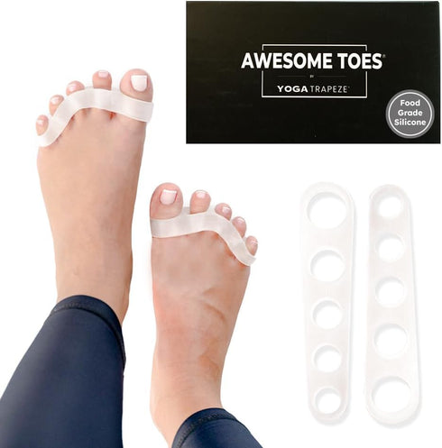 Natural Toe Spacers & Separators for Hammertoe, Food Grade Silicone Toe Stretchers for Pain Relief in Walking and Yoga
