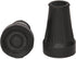 PCP Crutch Tip Replacement, 1 Pair, Black, Large