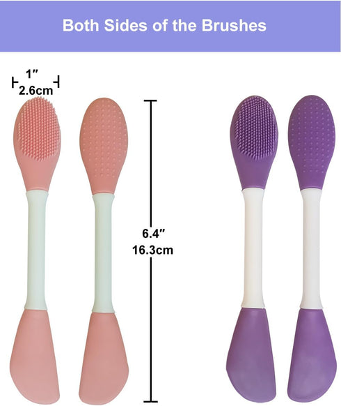 9-in-1 Face Scrubber - Super Soft Silicone Cleaning Brushes and Facial Cleansing Massager Set