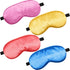 BBTO 4 Pcs Smooth Soft Silk Sleep Eye Masks with Adjustable Strap Blindfold for Travel Relaxation (Blue, Watermelon