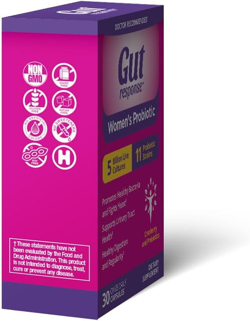 Women’s Probiotic, Slows Down Digestive Aging, Boosts Immune System, Supports UT & Feminine Health, Cranberry Extract, Non-GMO, Gluten Free & Soy Free, 5 Billion CFU, 30 Capsules