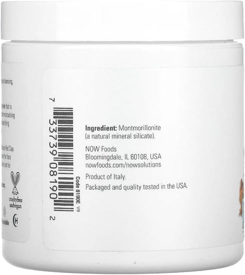 NOW Foods Red Clay Powder Moroccan Detoxifying Skin Treatment Mask, 6 oz