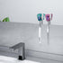 Linkidea 3PCS Travel Toothbrush Head Covers with Suction Cup Portable Wall Mount Holder, Convenient Toothbrush Cap