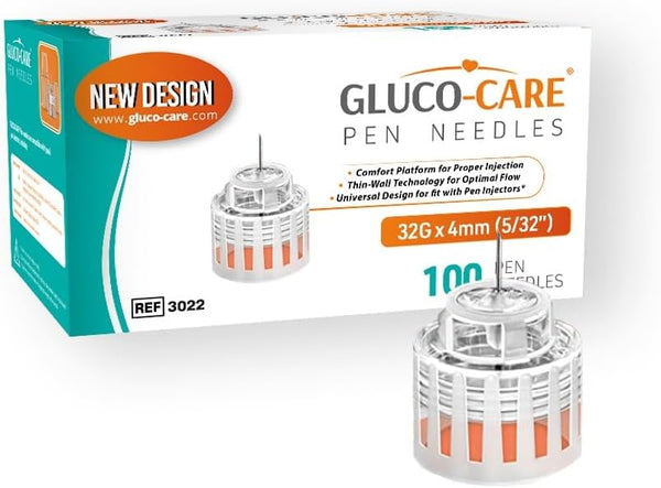 Pen Tips 32G x 5/32’’ (4mm), Universal Fit, Sterile, 100/bx, Optimal Skin-Contact Base