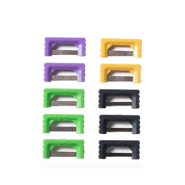 Dental IPR Strip System, 10 Pcs Orthodontic Interproximal Reduction Enamel Kits, Multi-Colored