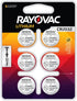 Rayovac 3V Lithium Coin Cell Batteries Size 2032, 6 Pack