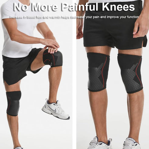 SUJAYU 7mm Honecmb, Knee Compression Sleeves for Men Women Weightlifting Knee Sleeves, Neoprene Knee Brace for Men