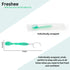 Freshee 5 in 1 Disposable Mini Toothbrush with Toothpaste, Floss, Pick, Tongue Scraper, Travel Size, Mint