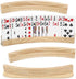 Set 4 13 1.9 2.4 Inch plusvivo of Curved Playing Cards Holders for Seniors Adults - Soild Wood Cards Holders