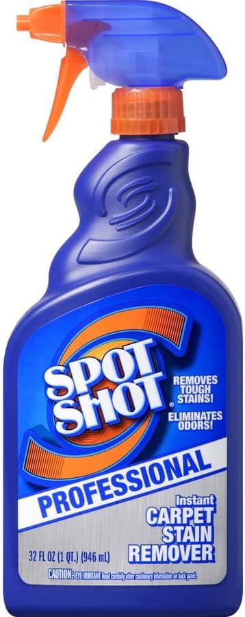 Spot Shot Professional Instant Carpet Stain Remover - 32 oz Trigger Spray (Pack of 2) with PD Ship Safe Bag