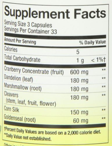 Nature's Way Premium Blend Urinary with Cranberry, 100 Caps, 1,260 mg per serving
