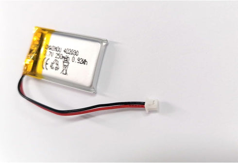 2-Pack 3.7V 250mAh 402030 Rechargeable Lithium Polymer Battery for DIY Electronic Products