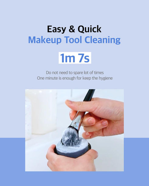 Solid Makeup Brush Cleaner, 300+ Uses, Convenient Cleaner for Brushes & Puffs, Compact Size