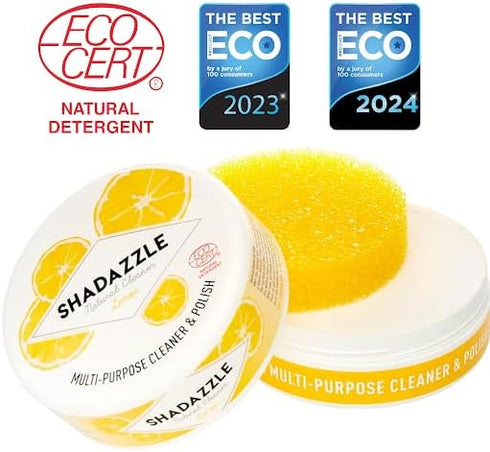Shadazzle Natural All Purpose Cleaner and Polish – Eco-Friendly Multi-Purpose Cleaning Product (Lemon, 2-Pack)