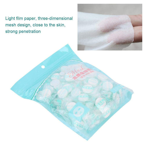 ZJchao Disposable Facial Mask - 100Pcs/Pack Non-Woven Compressed Sheets for Home Travel Use