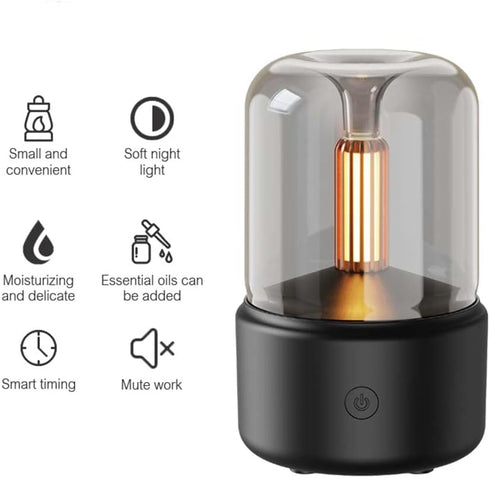 MAGICKK 120ml Essential Oil Diffuser, Aroma Ultrasonic Nebulizing Cool Mist Humidifier, USB Power Supply,Waterless