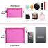 6 Pack Nylon Mesh Cosmetic Bags, Zipper Makeup Pouches for Home Office Purse Diaper Bag (Rose)