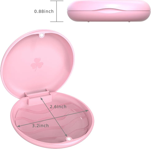 Orthodontic Mouthguard Case, Dental Retainer Case, Aligners Case (Pink)