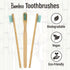 36 Prepasted Bamboo Toothbrushes, Individually Wrapped, Biodegradable, Vegan, Soft Bristles, Mint Flavors, Travel
