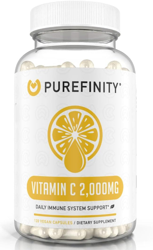 Double Strength Vitamin C Capsules 2000mg – High Absorption Antioxidant Supplement – 120 Capsules (1 Month Supply)
