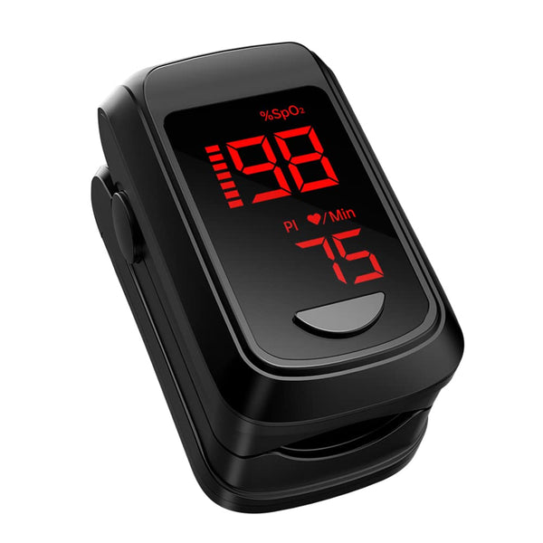 Mini Fingertip Pulse Oximeter, Oxygen Saturation Monitor for SpO2/Heart Rate/PI, Auto Graph Display