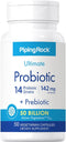 Piping Rock Probiotic Multi Enzyme | 50 Capsules with 50 Billion Active Organisms, Non-GMO & Gluten Free Supplement