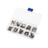 jiuxinyun 80PCS 10 Types AAA Replacement Metal Batteries Spring Contact Plate Silver for Batteries