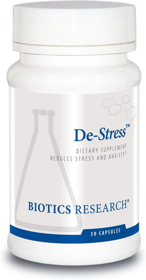 Biotics Research De Stress - All Natural Stress Reduction, 30 Capsules per Bottle