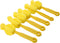 6 Pack Long Handle Bottle Nipple Cleaner Sponge Brush, BPA-Free Scrubber - Yellow