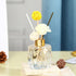 VANTOBEST 2PCS 50ml/1.7oz Set Glass Diffuser Bottle with Gold Cap, Prismatic Design, Essential Oil Container, Home
