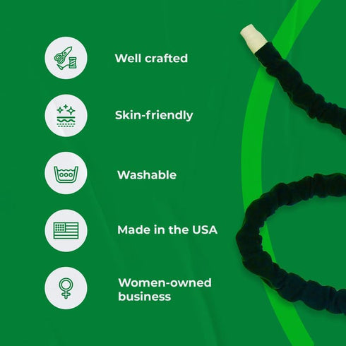 Designs by DaVal CPAP Hose Covers - Soft Fleece Tube Cover, 9 ft. Long, No Zipper, Ties, Insulated for 6 ft. & 8 ft.