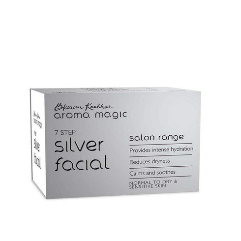 Silver Facial Kit - Multi Use 7 in 1 Natural Face Set for Women with Aloe Vera Extract for Cleansing & Moisturizing