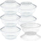 MiniWare Clear Stackable Bowls with Lids (6 Oz.) - Pack of 6 - Perfect for Meal Prep, Snacks & Food Storage, Sleek