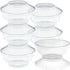 MiniWare Clear Stackable Bowls with Lids (6 Oz.) - Pack of 6 - Perfect for Meal Prep, Snacks & Food Storage, Sleek