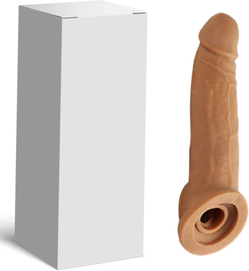 Sponver Threaded mace Condom Male Condom Adult Lock fine Ring Extended Sleeve Brown