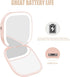 MY BEAUTY LIGHT Compact Mirror, Lighted 1X/3X Magnifying Travel Makeup Mirror, USB Charging (Pink)