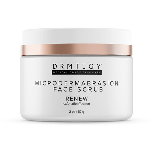 DRMTLGY Microdermabrasion Facial Scrub 2 oz - Non-Abrasive Face Exfoliator for Acne Scars, Blackheads, Pore Size