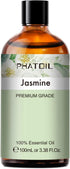 3.38 FL OZ Jasmine Essential Oil with Glass Dropper for Aromatherapy, Diffusers, DIY Candle and Soap Making